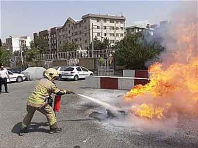 برگزاری آزمون مهارت های آتش نشان برای نیروهای جدیدالاستخدام آتش نشانی تهران