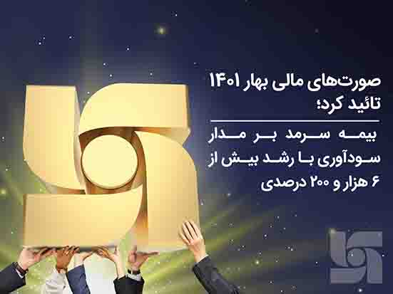 صورت‌های مالی بهار ۱۴۰۱ تائید کرد؛ بیمه سرمد بر مدار سودآوری با رشد بیش از ۶ هزار و ۲۰۰ درصدی