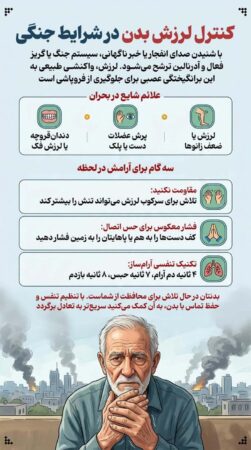 اینفوگرافیک / کنترل لرزش بدن در شرایط جنگی